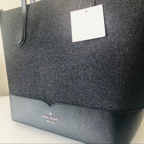 KATE SPADE LOLA GLITTER TOTE & WALLET SET NWT - Picture 9 of 16